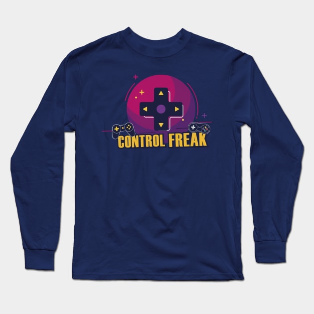 Control Freak joystick video game Long Sleeve T-Shirt by OutfittersAve